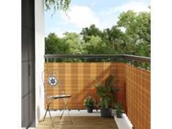Mampara de balcón 1000x80 cm Mimbre PE Marrón Claro Wsd145237 Lovely Home