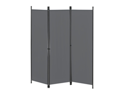 Biombo Separador de 3 Paneles Huesca 171 x 150 cm Gris oscuro [EN.CASA]