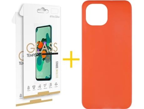 Kit Funda + 2 Protectores de Pantalla Apple iPhone 13 SKYHE Liso 9 Rojo