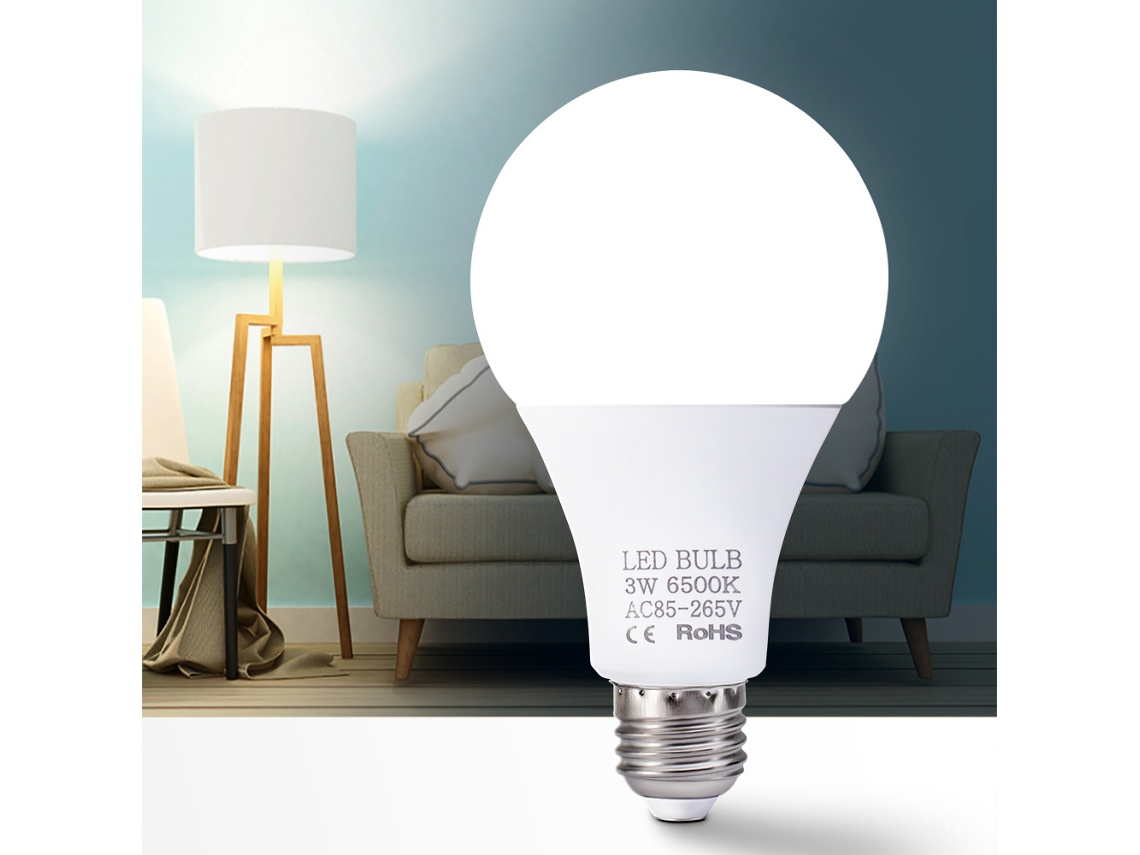 2026-bombillas Led E27 3w Ahorro Energía Luz Blanca 6000-6500k Alto Brillo 85v-265v Para Dormitorio Sala De Estar