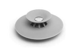 Tapón De Desagüe Flexible. Desagüe Para Bañera Y Ducha Con Función De Atrapacabello, Color Gris.