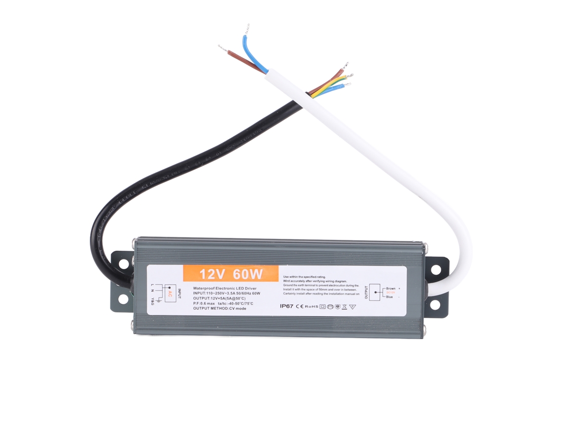 2026velora-Fuente de alimentación LED ultradelgada e impermeable de 60 W, controlador de potencia AC110-250 V DC12 V