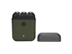 Afeitadora eléctrica Rosewell Mini para hombre con 3 cabezales flotantes, resistente al agua y batería de gran capacidad (verde)