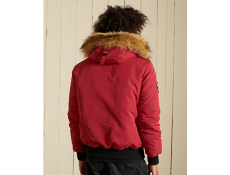 Abrigo SUPERDRY Poliéster Hombre (L - Rojo)
