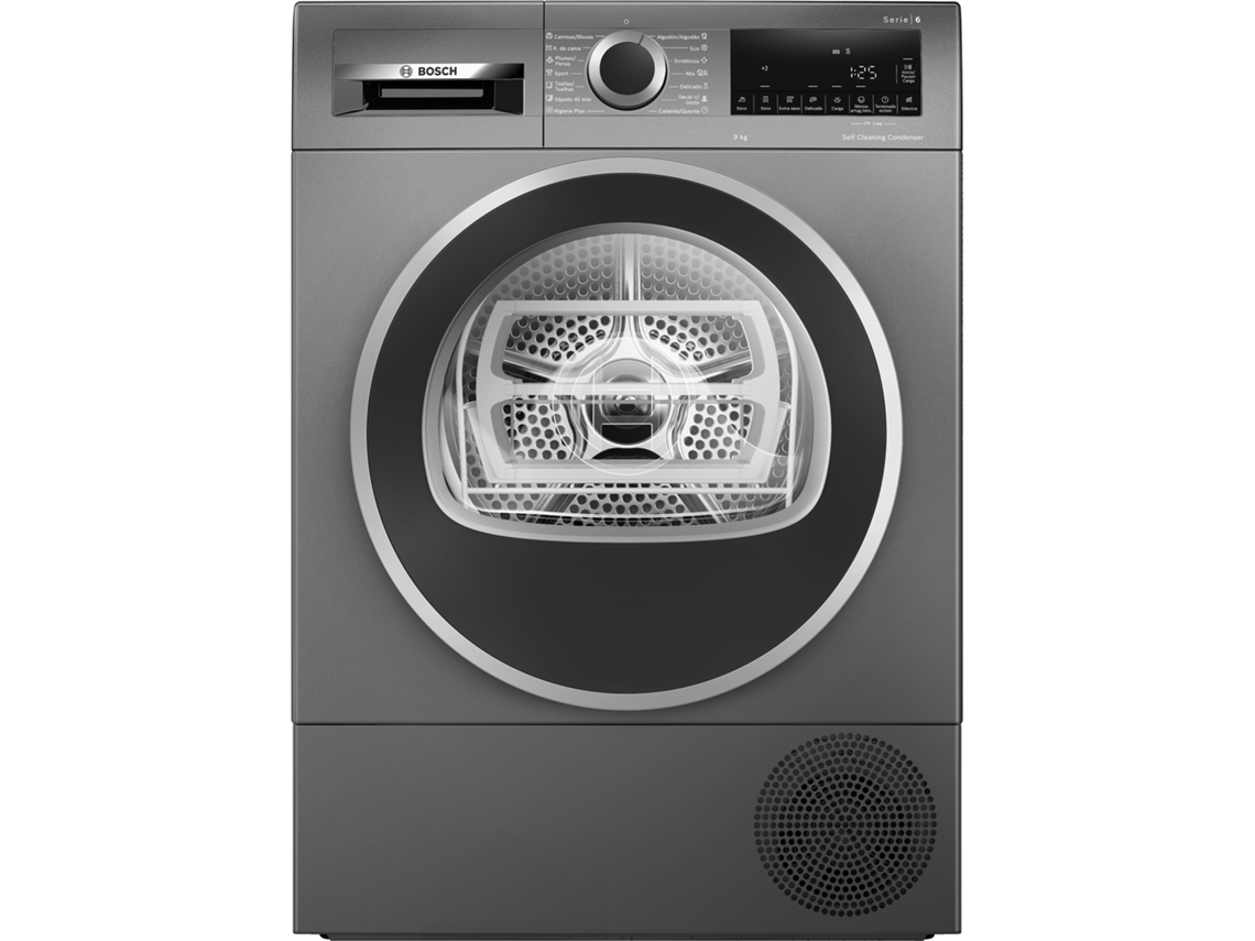 Secadora BOSCH WQG245DRES (9 Kg - Bomba de Calor - Gris)