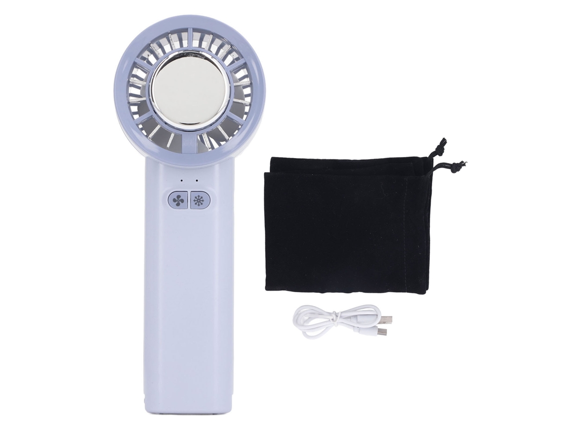 Ventilador De Escritorio Portátil Con Función De Refrigeración, 3 Velocidades, Recargable, Azul, Ideal Para Viajes.