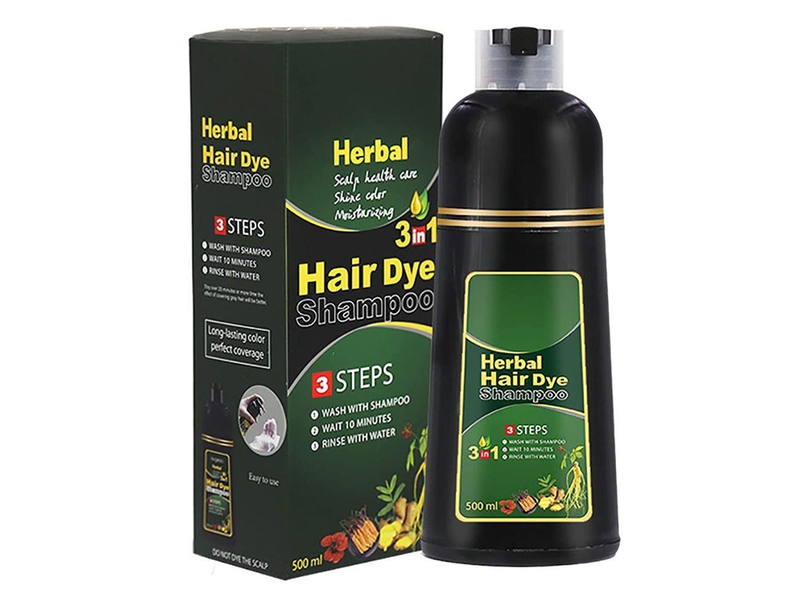 Champú Colorante Herbal Para El Cabello De 500 Ml Para Hombres Y Mujeres.
