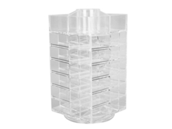 Organizador De Labiales Giratorio De 360 Grados Con 53 Compartimentos, Gran Capacidad Y Diseño Transparente.