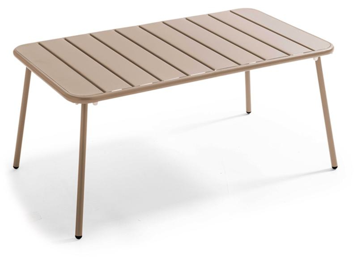 Mesa de centro rectangular para jardín de 90 x 50 cm