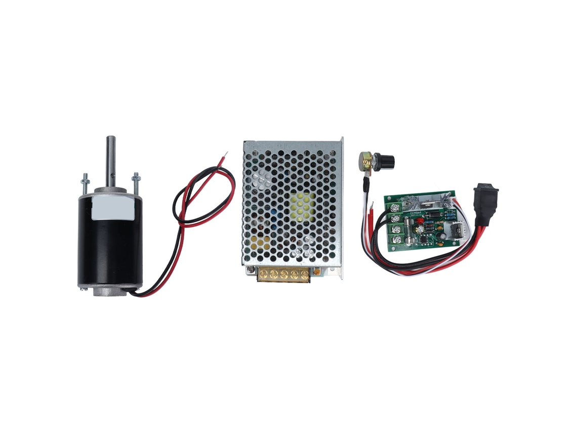 Motor De Cc De Imán Permanente De Alta Velocidad Con Eje Largo Y Regulador De Velocidad 30w 24v 700rpm Xd3420