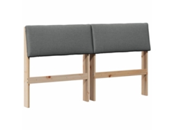 Maison Exclusive - Cabecero Tapizado Gris Oscuro 160 Cm Madera De Pino Macizo