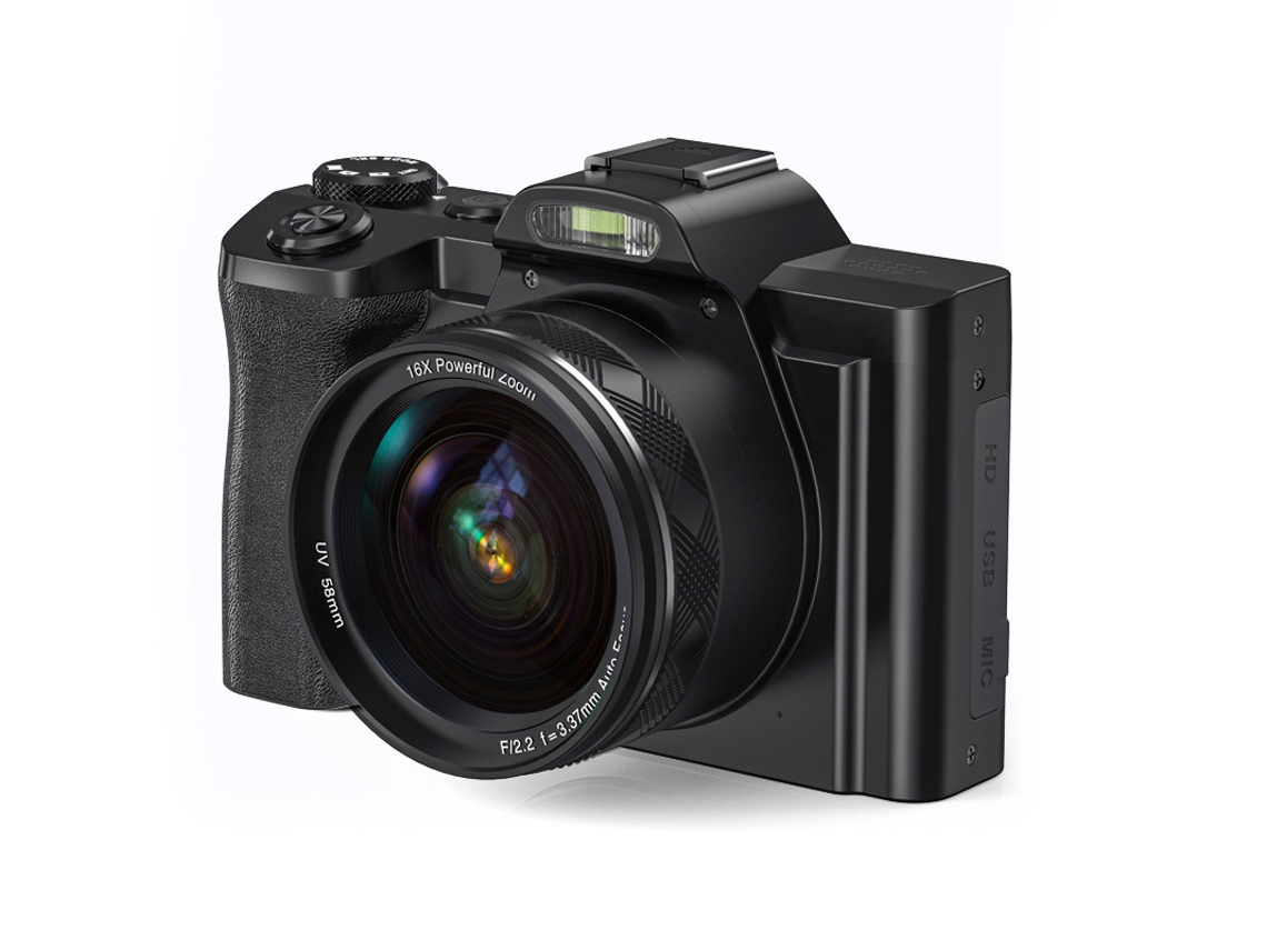 Cámara digital con grabación de 5k, SLR sin espejo, MDUG de alta definición (negra, memoria de 32 GB)