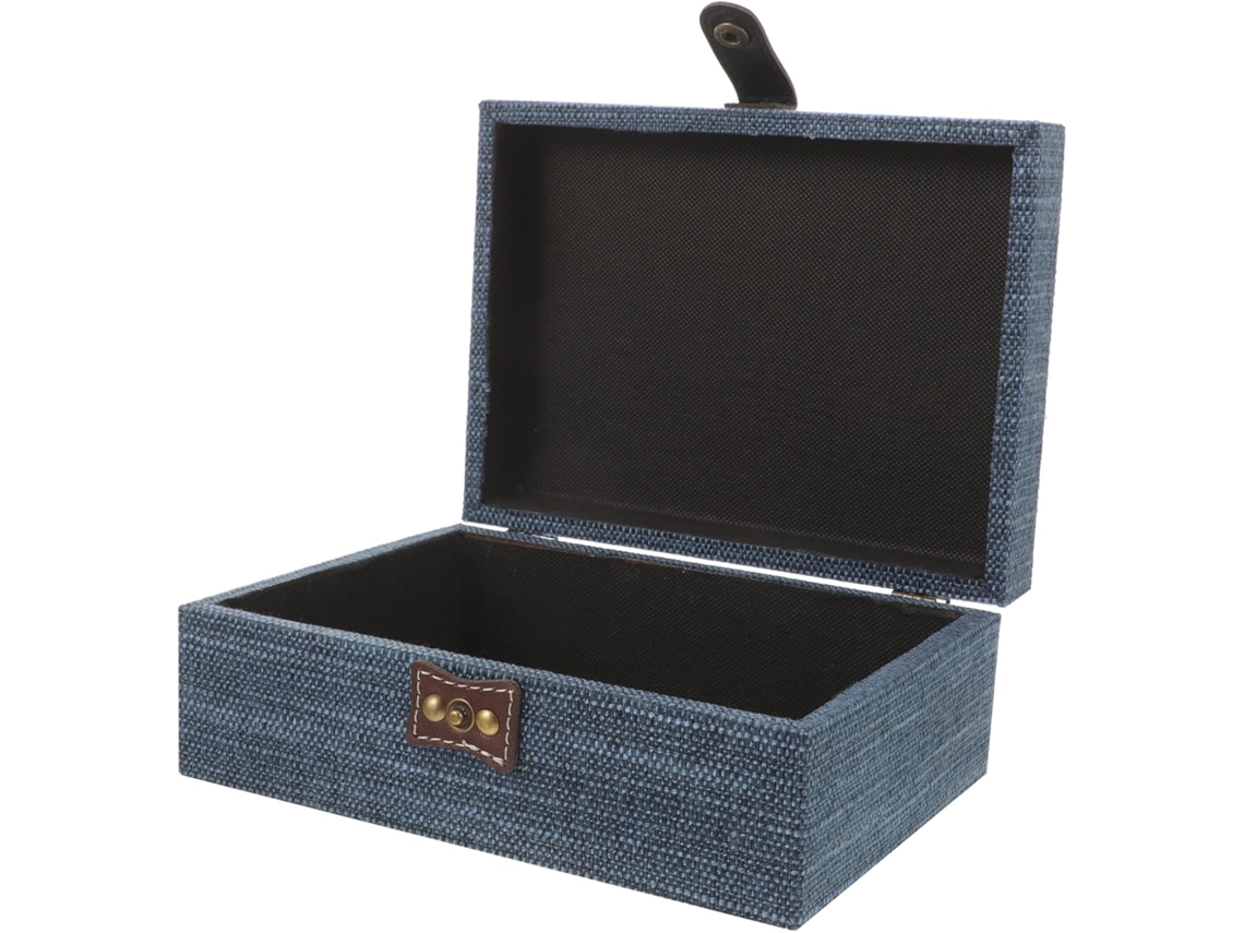 Caja De Joyería Retro De Madera Y Tela, Organizador De Joyería Multifuncional Grande Para