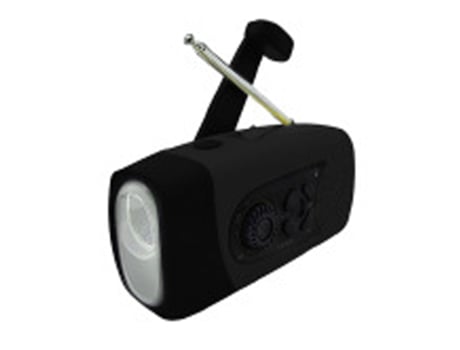ELKUAIE Radio solar del tiempo de la emergencia de la manivela de mano, radio portátil de TF/FM con el poder de la linterna LED 2000mAh