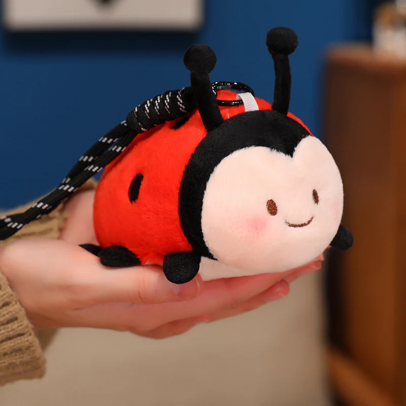 (13 Cm) Lindo Peluche Realista De Mariquita De Dibujos Animados