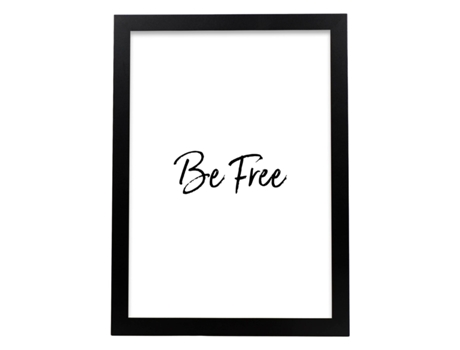 Poster Con Frase Inspiracional. Lámina De Decoración 'Se Libre' Con Frases Motivadoras Y Llenas De Energia. Sin Marco
