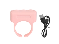 Controlador de anillo Bluetooth rosa 2026 para teléfonos móviles con funciones de desplazamiento, selfie y control de volumen.