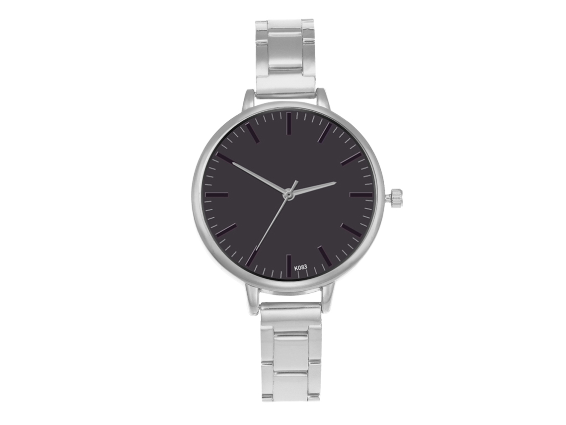 Reloj De Pulsera De Cuarzo Para Mujer K083-g, Elegante Y Elegante, Con Brazalete De Acero Plateado.