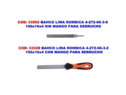 Bahco lima rombica 4-272-06-3-0   150x16x4 s-mango para serrucho