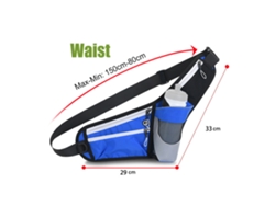 Riñonera Reflectante Impermeable Ajustable Con Portabotellas Para Deportes, Correr Y Fitness.