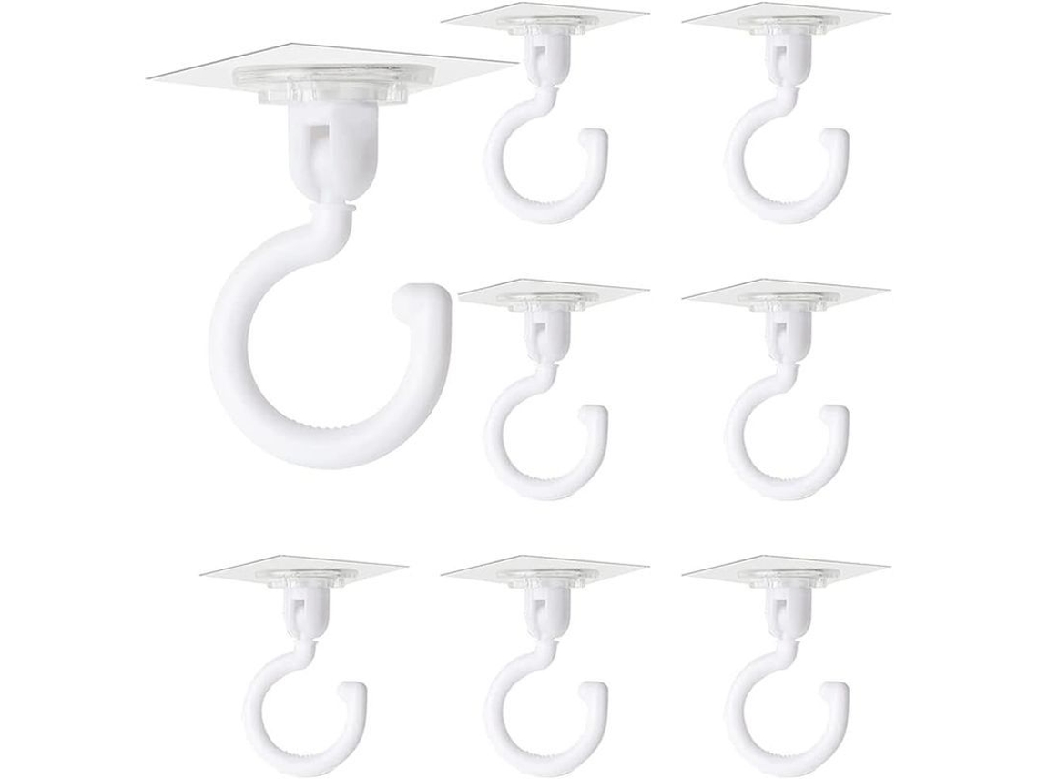 Ganchos Autoadhesivos, Ganchos Para Pared Y Techo Sin Necesidad De Taladrar, Resistentes Al Agua, 8 Unidades, 4,5 Kg