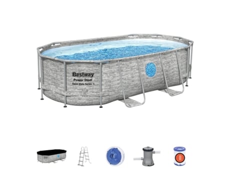 Piscina Tubular BESTWAY 56714 (con Cartucho - 7250 L - 250x100cm)
