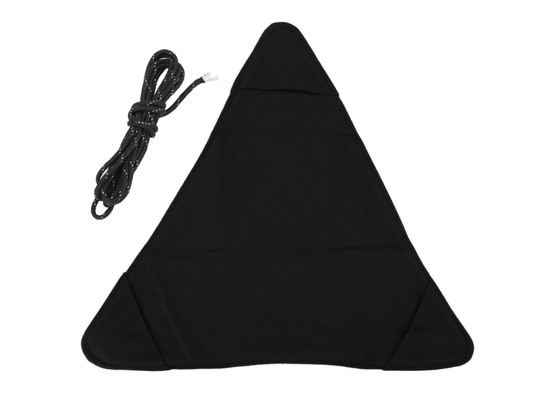 Banco trípode plegable portátil con lona para acampar y pescar - Negro