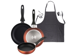 Juego De 3 Sartenes Ø16ø20ø24cm Wellhome Y Delantal De Cocina