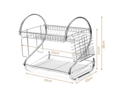 Estantería Multifuncional Para Platos, Tazas Y Utensilios Con Tablero De Escurrido, Estante De Acero Inoxidable Para Cocina
