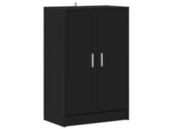 Zapatero derivado de madera negra MAISON EXCLUSIVE (60x35x92 cm)