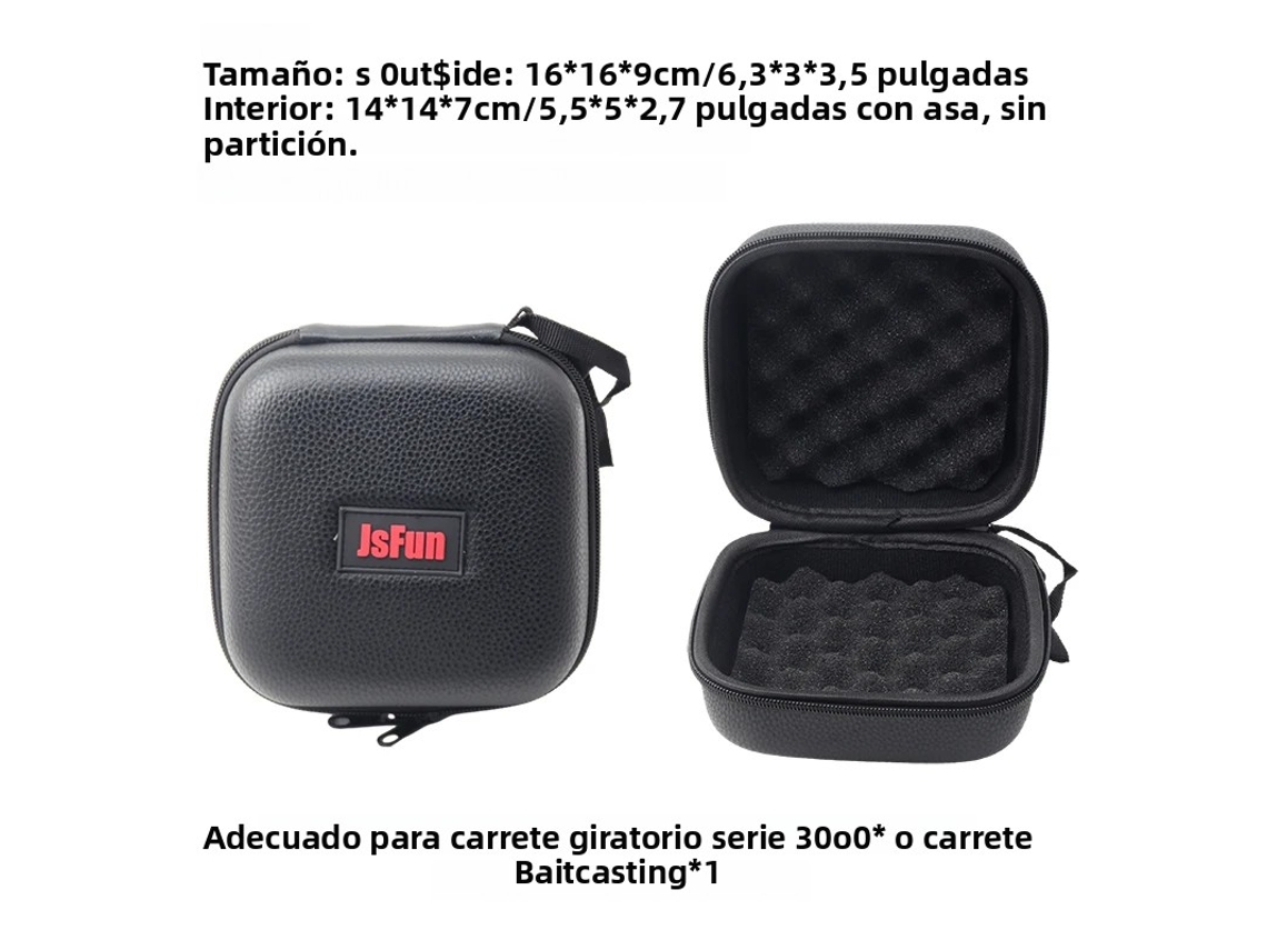Caja de almacenamiento para cañas de pescar de poliuretano impermeable y resistente a impactos, apta para uno o dos carretes.