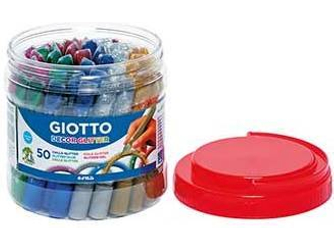 Bolígrafo Glitter GIOTTO Glue Colores Variadas (50 unidades - 10,5 ml)