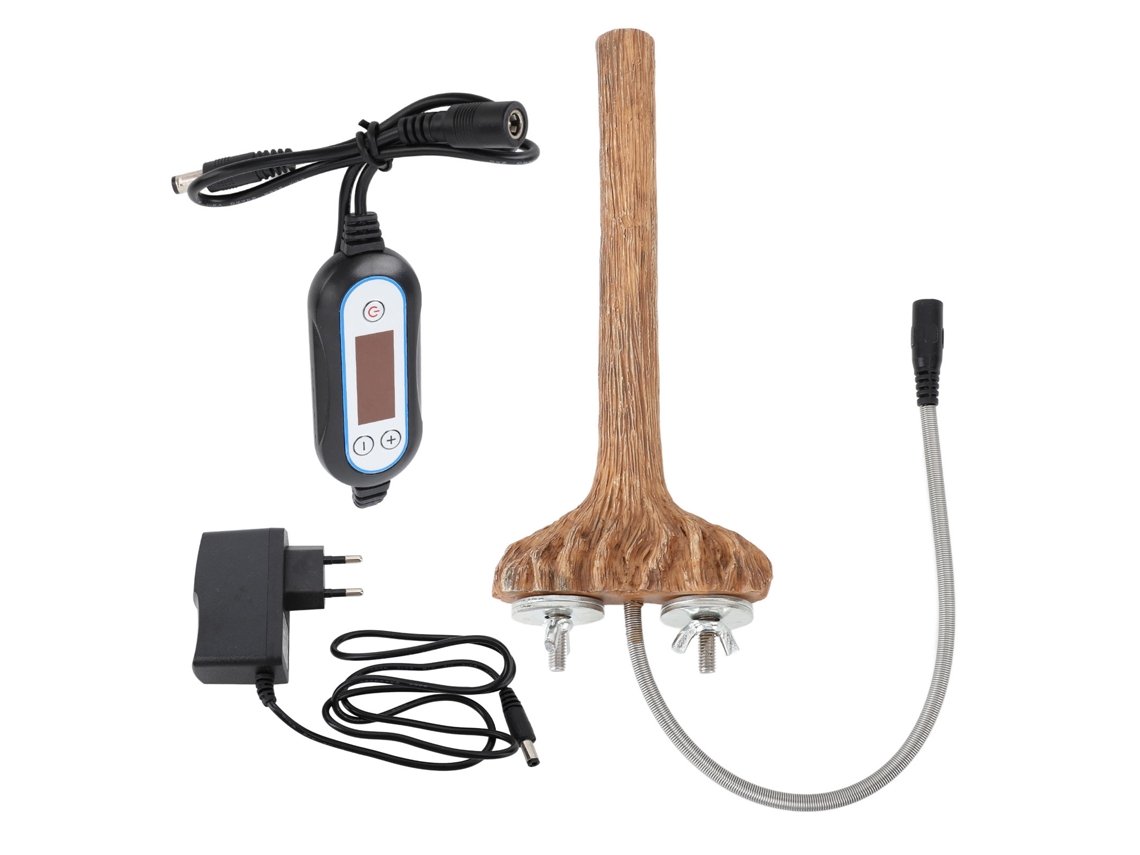 Percha Calefactable Para Jaula De Pájaros Con Control Inteligente De Temperatura, Resina, Enchufe Europeo De 100-240 V.