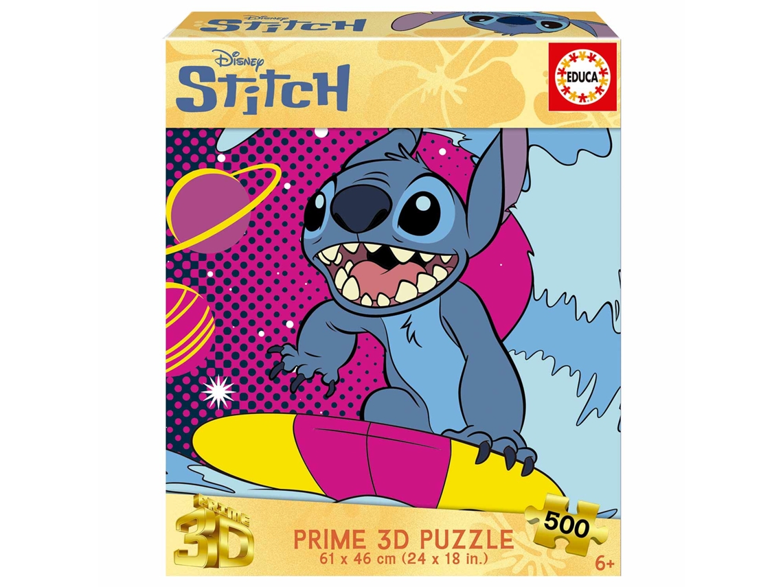 Puzzle Educa 500 piezas Prime 3D Lenticular Disney Stitch 20272