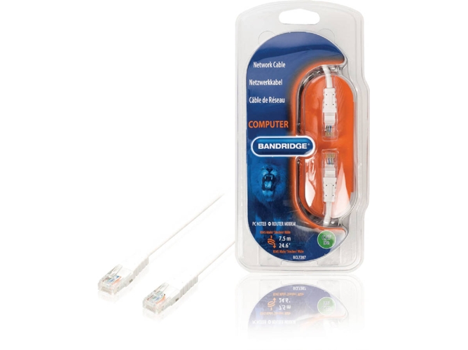 Cable de Red BANDRIDGE (RJ45 - Blanco)