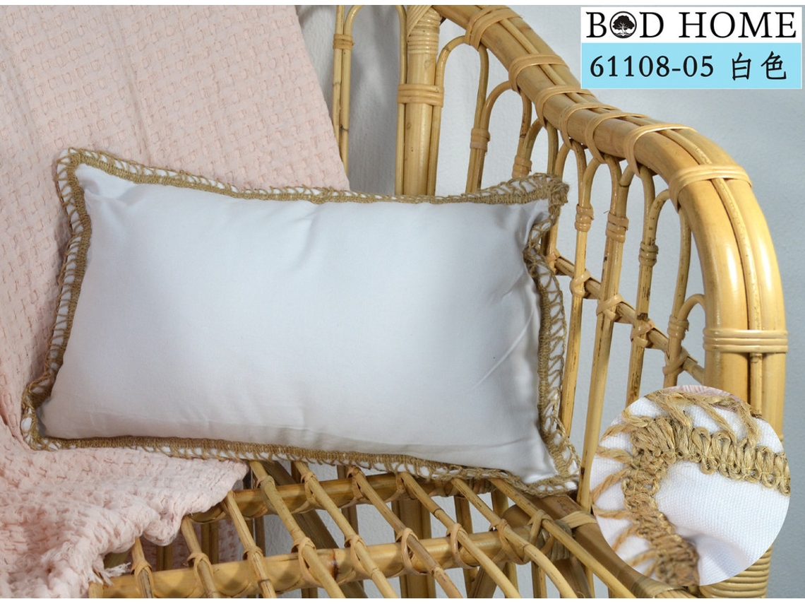 Almofada Envolvente Lisa Branca 30*50cm BOD HOME