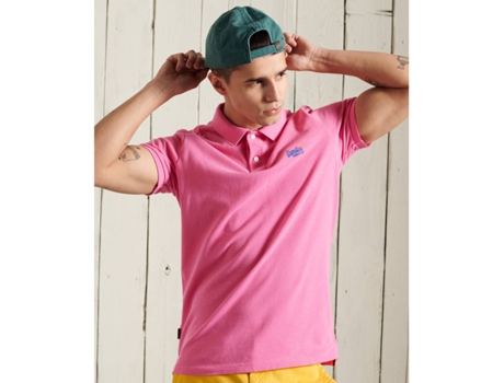 Polo SUPERDRY Classic Algodón Hombre (S - Rosa)