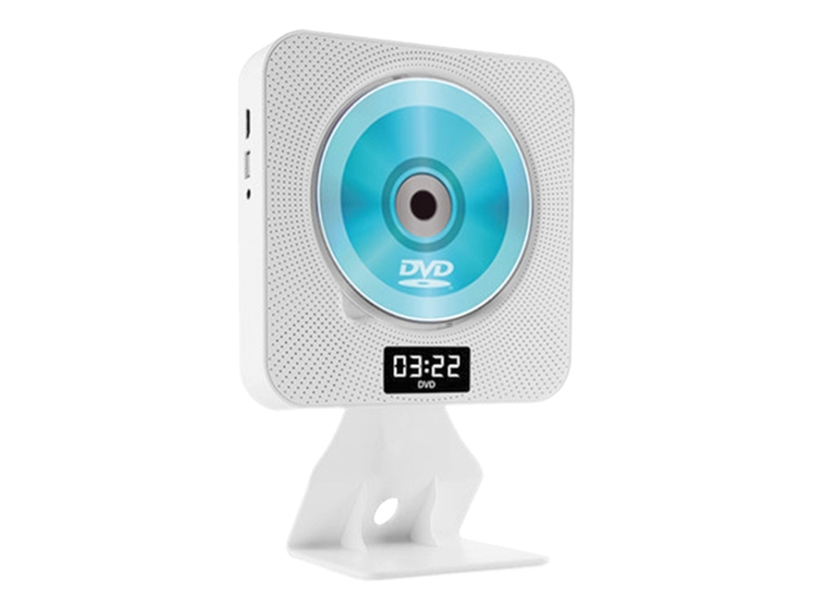 Reproductor de CD con Bluetooth KC-608, montaje en pared, reproductor de DVD HD Yuysan Home, blanco