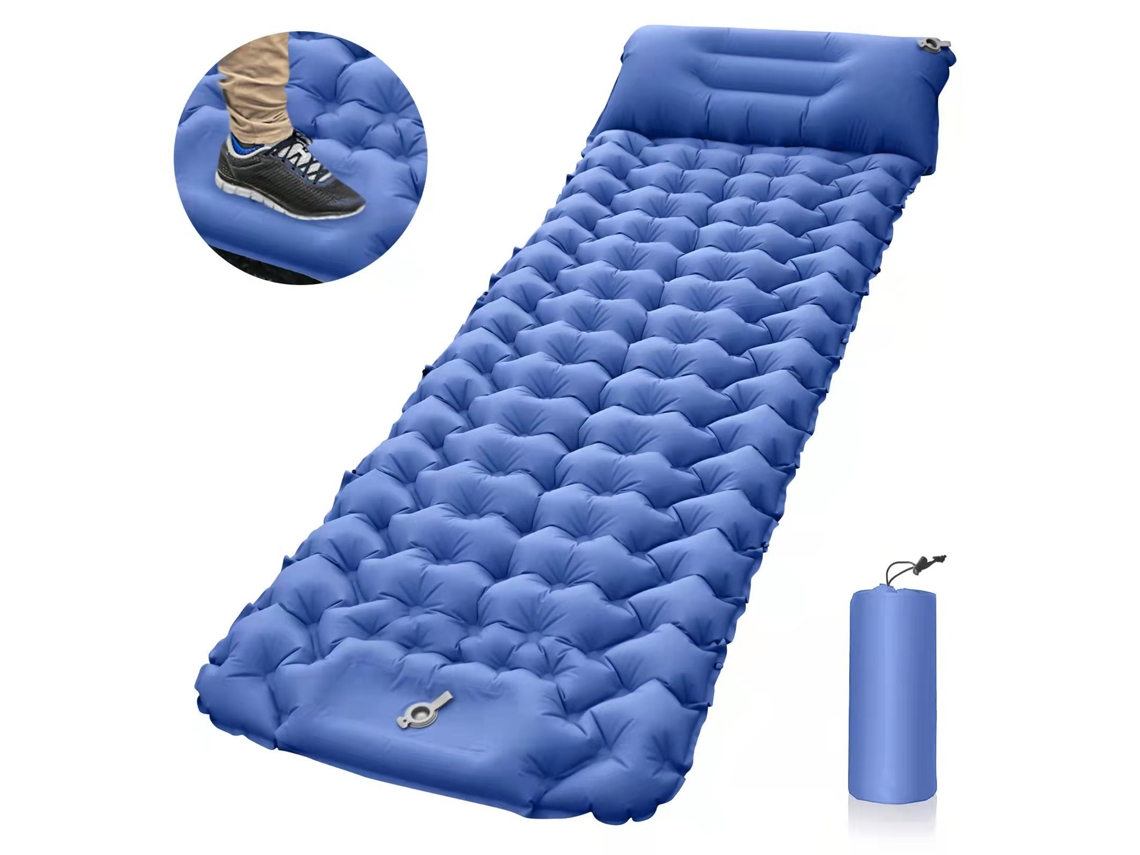 Colchoneta de camping Digitallab compacta de nailon 20D impermeable (azul marino)