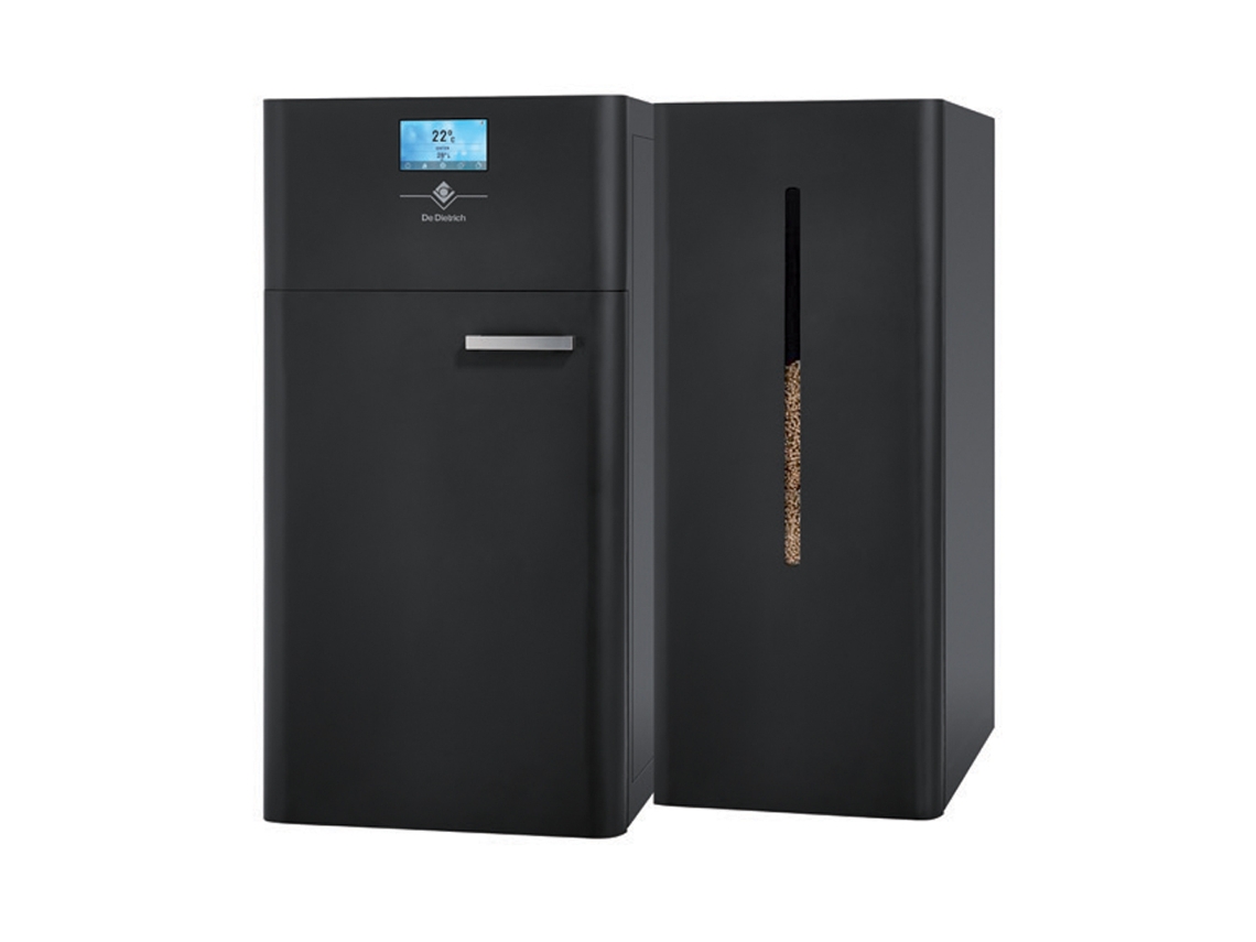Caldera de pellets Dietrich CPA Evolution de 24 kW con silo