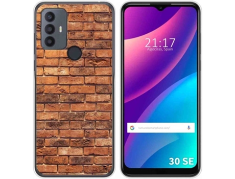 Carcasa para TCL 30 SE TUMUNDOSMARTPHONE Dibujos Ladrillo 04 Multicolor