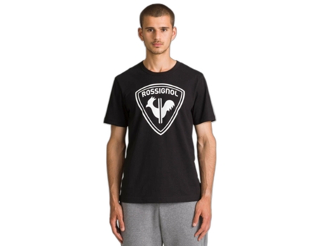 Camiseta para Hombre ROSSIGNOL (M - Algodón - Negro)
