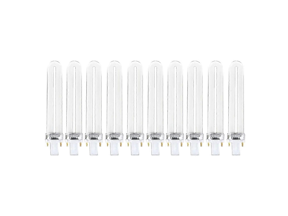 10 unidades de bombillas de tubo de lámpara UV de 9 W y 365 nm para máquina de uñas GOKOCO