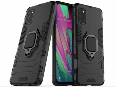 Carcasa Samsung Galaxy A41 HFS-HOUSE Kickstand Negro