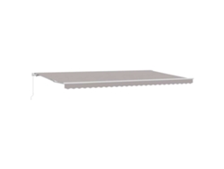 Toldo retráctil gris claro de 600x300 cm, poliéster y aluminio, MAISON EXCLUSIVE