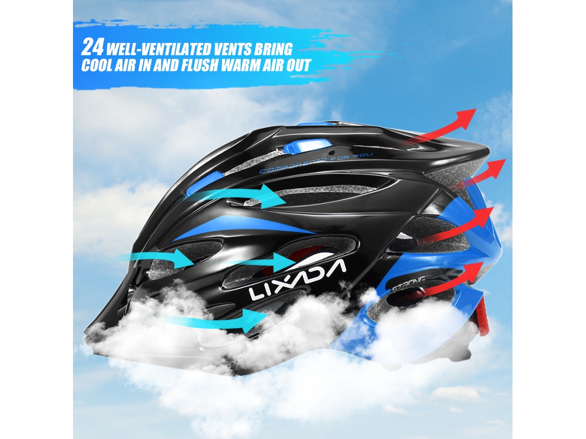 Casco De Bicicleta Lixada Ultraligero Con 24 Aberturas Eps Integral Ajustable Unisex Para Montaña Y Carretera