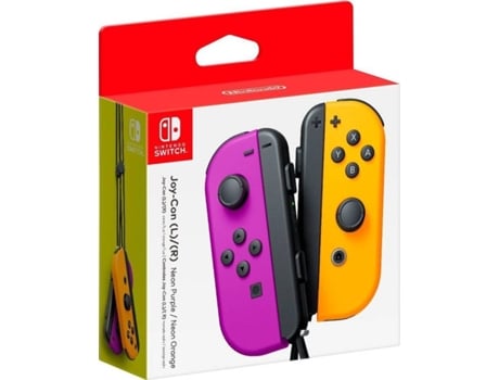 Set de 2 Mandos NINTENDO Switch Joy-Con (Morado Neón / Naranja Neón)