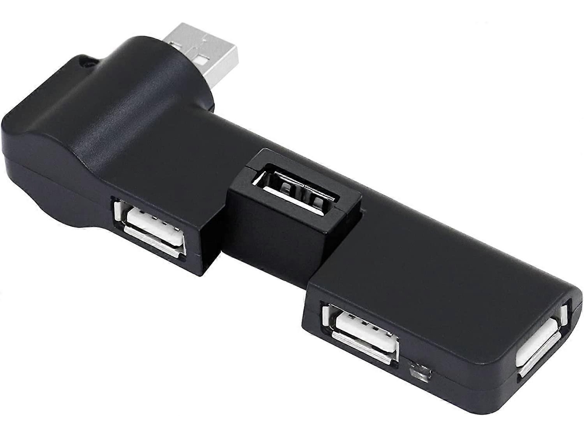 Hub Usb 2.0 De 4 Puertos Con Rotación 180 Grados, Plug Play, Compacto Y Compatible Con Windows/mac/linux