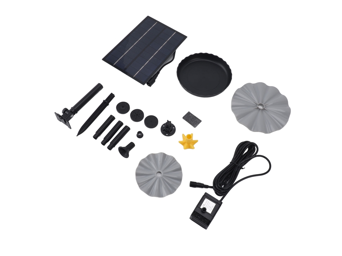 Kit De Bomba De Agua Solar De 4 W Para Jardín, Bebedero De Pájaros, Estanque, Piscina, Acuario - 200 L/h
