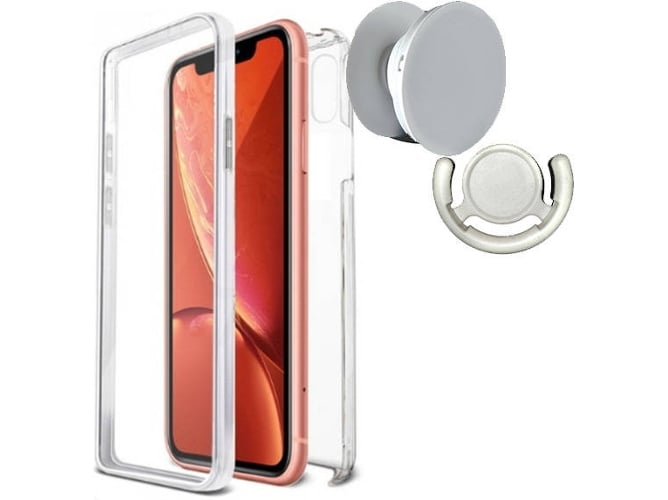 Kit Funda, PopSocket y Soporte PopSocket iPhone 7, 8 Plus 360º Transparente